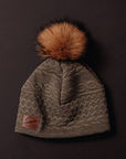Tuques adultes- avec pompon en fourrure