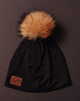 Tuques adultes- avec pompon en fourrure