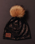 Tuques adultes- avec pompon en fourrure