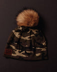Tuques adultes- avec pompon en fourrure